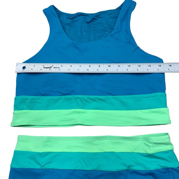 KIAVA Turquoise and Lime Women Swim One Piece - Picture 6 of 16